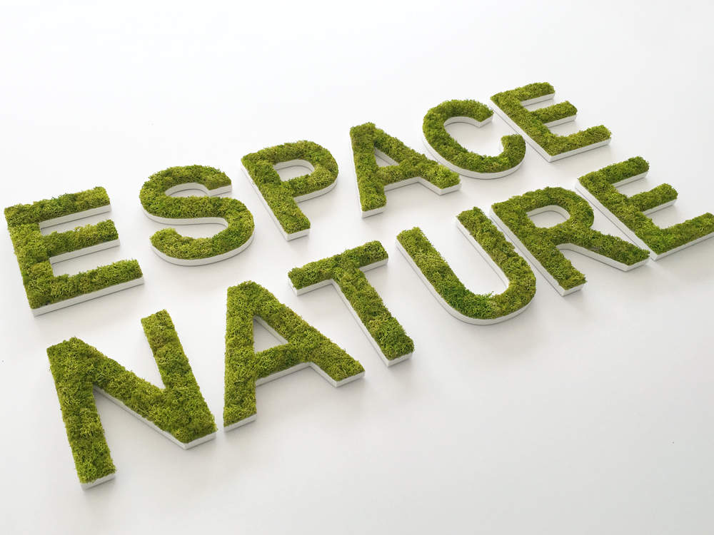 Lettres végétales individuelles Espace Nature